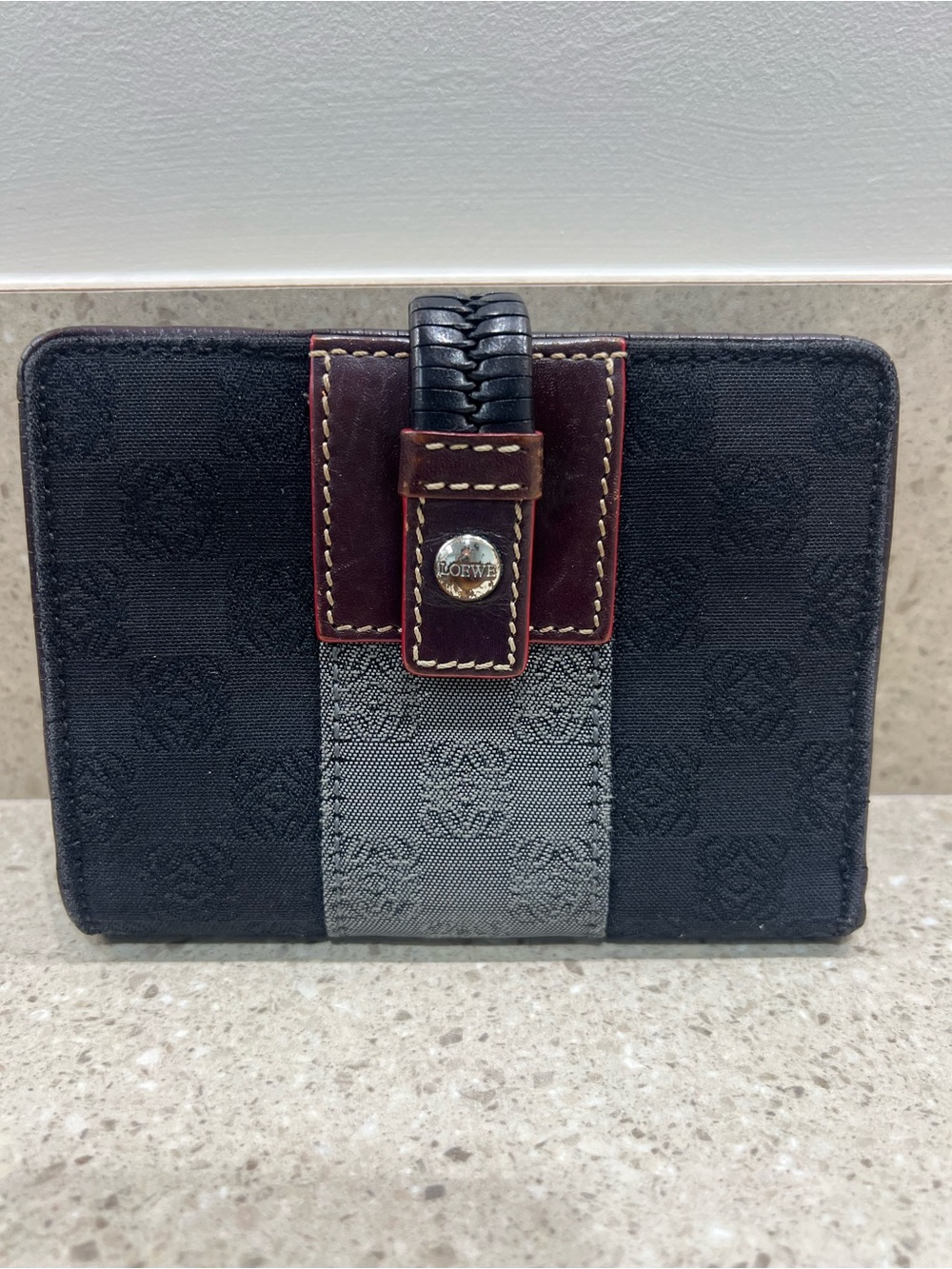 Loewe Denim Anagram Compact Wallet - Picture 3 of 13